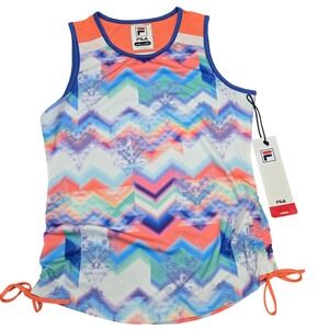 Fila Tennis Tank Top Chevron Tie Waist‎ Sleeveless Athletic Kids Size M